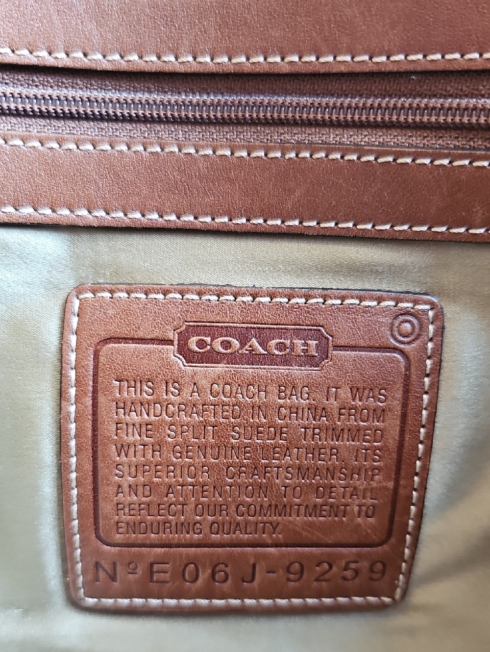 RARE Vintage 2006 Coach Limited Edition "Poppy for Peace" Suede Tote 9259 - EUC - Picture 9 of 15